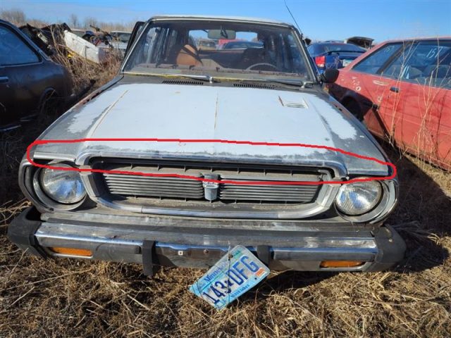 Chrome Trim On Front Of Hood 1976 Corolla - Image 5