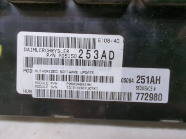 Engine Computer PCM ECM ECU 4.0L Fits 2008-2010 Caravan - Image 3