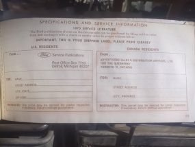 Owners Manual (Rough Condition) For 1970 Mustang