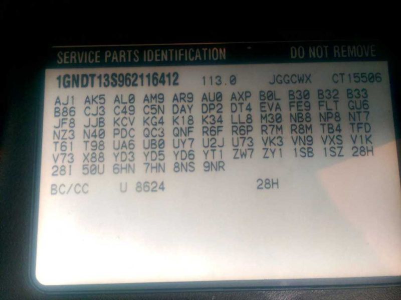 2006 Chevrolet Trailblazer LS (AA0196) Part Out