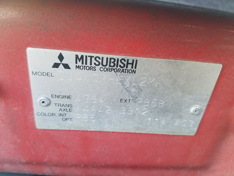 2003 Mitsubishi Outlander XLS (AA0262) Part Out