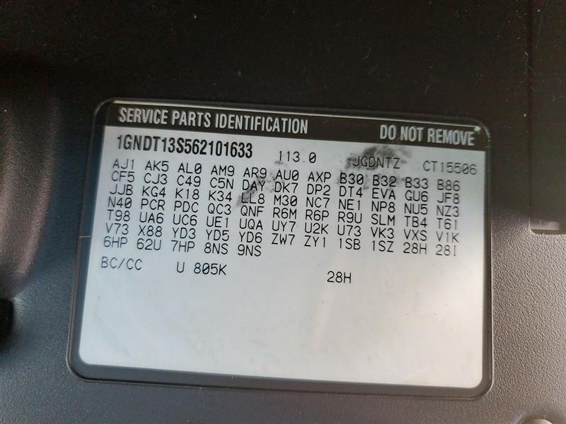 2006 Chevrolet Trailblazer LS (AA0291) Part Out